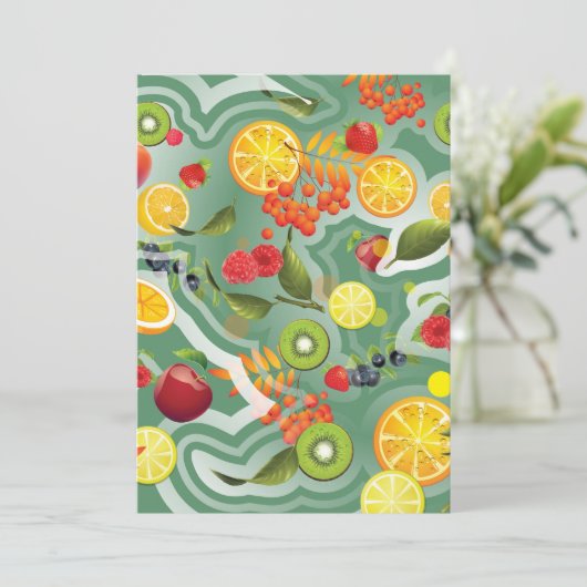 Gemengd Fruit 7 Bedankkaart (Staand voorkant)