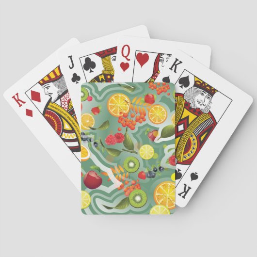 Gemengd Fruit 7 Pokerkaarten (Achterkant)