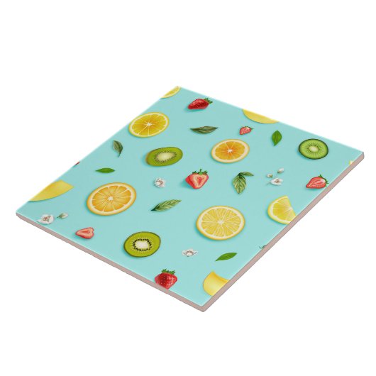 Gemengd fruit tegeltje (Zijkant)