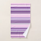 Gemengd gestreept patroon roze paars wit bad handdoek (Handdoek)