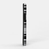 Gemengd gestreept patroon zwart wit grijs Case-Mate iPhone case (Achterkant/rechts)