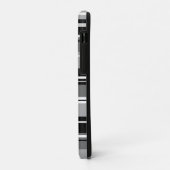 Gemengd gestreept patroon zwart wit grijs Case-Mate iPhone case (Achterkant/links)