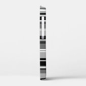 Gemengd gestreept patroon zwart wit grijs Case-Mate iPhone case (Achterkant / Links)