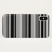 Gemengd gestreept patroon zwart wit grijs Case-Mate iPhone case (Achterkant (horizontaal))