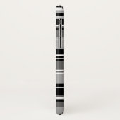 Gemengd gestreept patroon zwart wit grijs Case-Mate iPhone case (Achterkant/links)