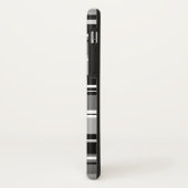 Gemengd gestreept patroon zwart wit grijs Case-Mate iPhone case (Achterkant/links)