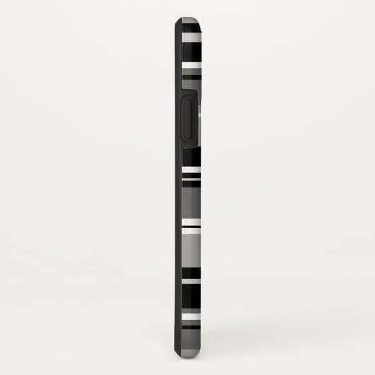 Gemengd gestreept patroon zwart wit grijs Case-Mate iPhone case (Achterkant / rechts)