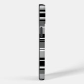 Gemengd gestreept patroon zwart wit grijs Case-Mate iPhone case (Achterkant / Rechts)