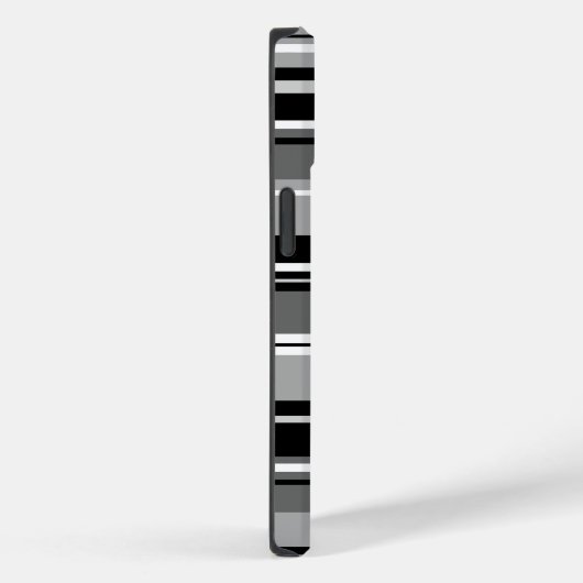 Gemengd gestreept patroon zwart wit grijs Case-Mate iPhone case (Achterkant / Rechts)