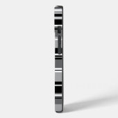 Gemengd gestreept patroon zwart wit grijs Case-Mate iPhone case (Achterkant / Links)