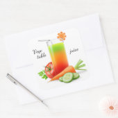 Gemengd groentesap vierkante sticker (Envelop)