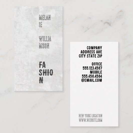 Gemengd lettertype | Creatieve lay-out Visitekaartje (Voorkant / Achterkant)