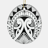 gemengd polynesiaans maori tribaal tattoo kokokosb keramisch ornament (Links)
