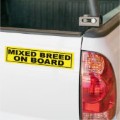Gemengd ras aan boord bumpersticker (Op Truck)