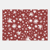 GEMENGD rood en witte sterren, recyclebare kerst Inpakpapier Vel (Voorkant 3)