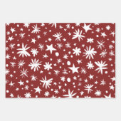 GEMENGD rood en witte sterren, recyclebare kerst Inpakpapier Vel (Voorkant 2)