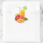 Gemengd sap van citrusvruchten ronde sticker (Tas)