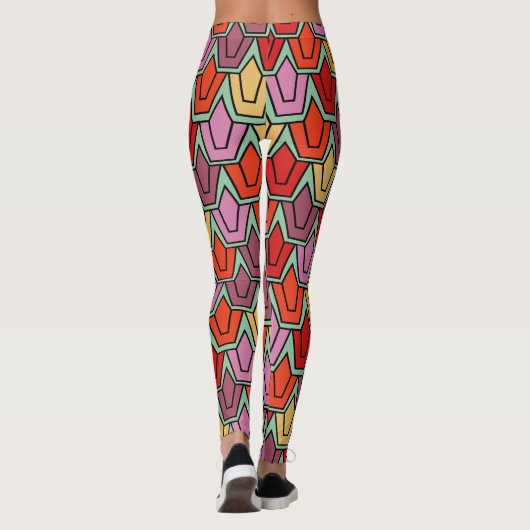 Gemengd Tulpveld Leggings (Achterkant)