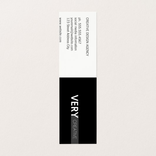 Gemengd type | Modern Visitekaartje (Buitenkant ongevouwen)