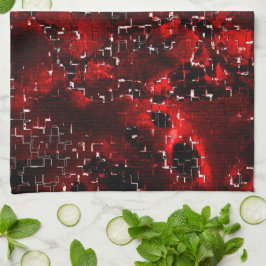 Gemengd van showy en robuuste rode bloemblaadjes o theedoek