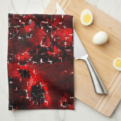 Gemengd van showy en robuuste rode bloemblaadjes o theedoek (Quarter Fold)