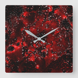 Gemengd van showy en robuuste rode bloemblaadjes o vierkante klok