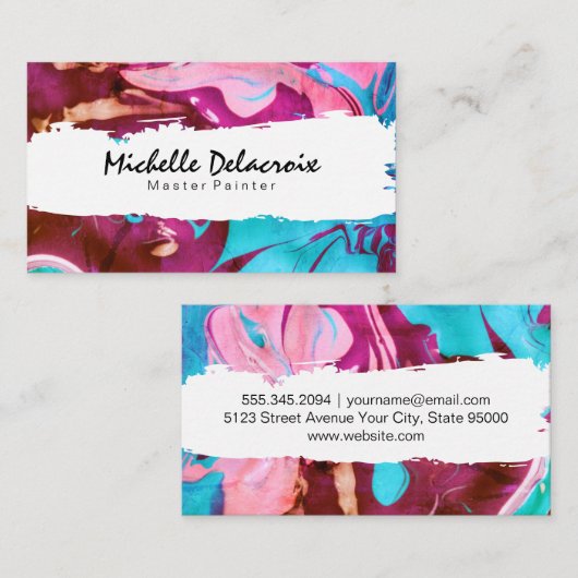 Gemengd verf | Vibrant II Visitekaartje (Voorkant / Achterkant)