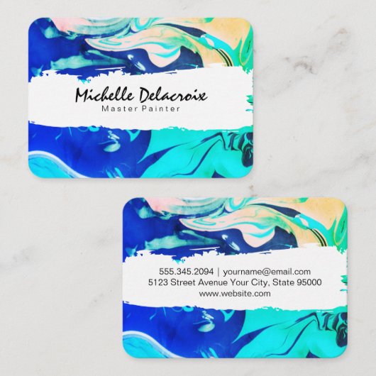 Gemengd verf | Vibrant II Visitekaartje (Voorkant / Achterkant)