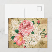Gemengd Vintage bloemen leuk briefkaart (Voorkant / Achterkant)