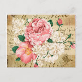 Gemengd Vintage bloemen leuk briefkaart (Voorkant)