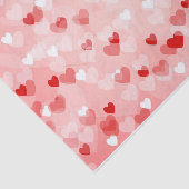 Gemengde Abstracte rode, witte en roze harten Tissuepapier (Detail)