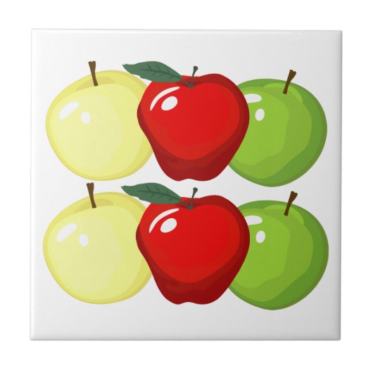 Gemengde Apple Kitchen Tile Tegeltje (Voorkant)