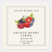 Gemengde Berried Jam Jar Label (Voorkant)