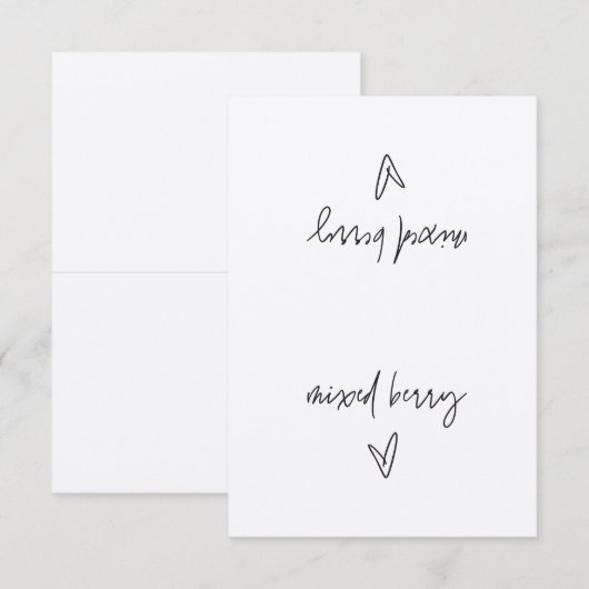 Gemengde Berry Food Label Tent Kaart (Voorkant / Achterkant)