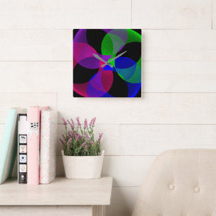 Gemengde Berry Fusion Square Wall Clock Vierkante Klok