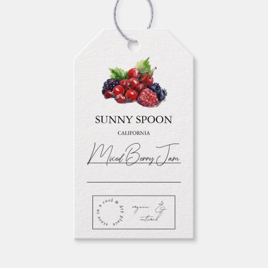 Gemengde Berry Hang Label Cadeaulabel (Voorkant)