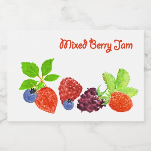 Gemengde Berry Jam Canning Label Voedselcontainer Etiket (Enkel label)