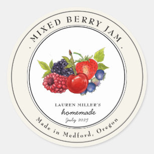  Gemengde Berry Jam potje Canning label
