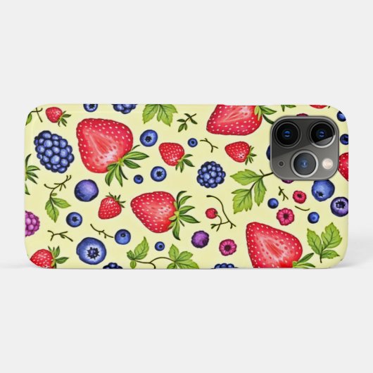 Gemengde Berry Naadloos Patroon Case-Mate iPhone Case (Achterkant (horizontaal))