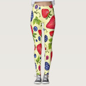 Gemengde Berry Naadloos Patroon Leggings (Voorkant)