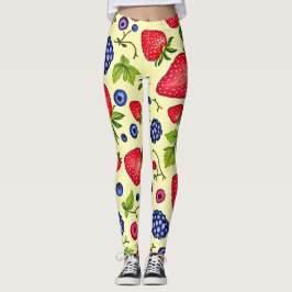 Gemengde Berry Naadloos Patroon Leggings