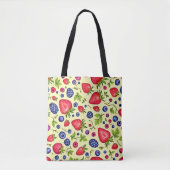 Gemengde Berry Naadloos Patroon Tote Bag (Voorkant)