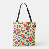 Gemengde Berry Naadloos Patroon Tote Bag (Achterkant)