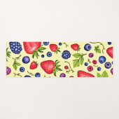 Gemengde Berry Naadloos Patroon Yogamat (Voorkant (horizontaal))