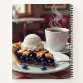 Gemengde Berry Pie, Ice Cream en Koffie gepersonal Notitieboek (Achterkant)