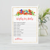 Gemengde bessen Baby shower wensen voor Baby Kaart (Staand voorkant)