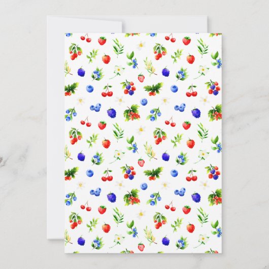 Gemengde bessen Baby shower wensen voor Baby Kaart (Achterkant)