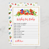 Gemengde bessen Baby shower wensen voor Baby Kaart (Voorkant / Achterkant)