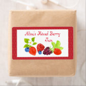 Gemengde bessen bewaart conservenlabel etiket (Insitu)