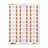 Gemengde Bessen en Loof Bruiloft Etiket (Full Sheet)